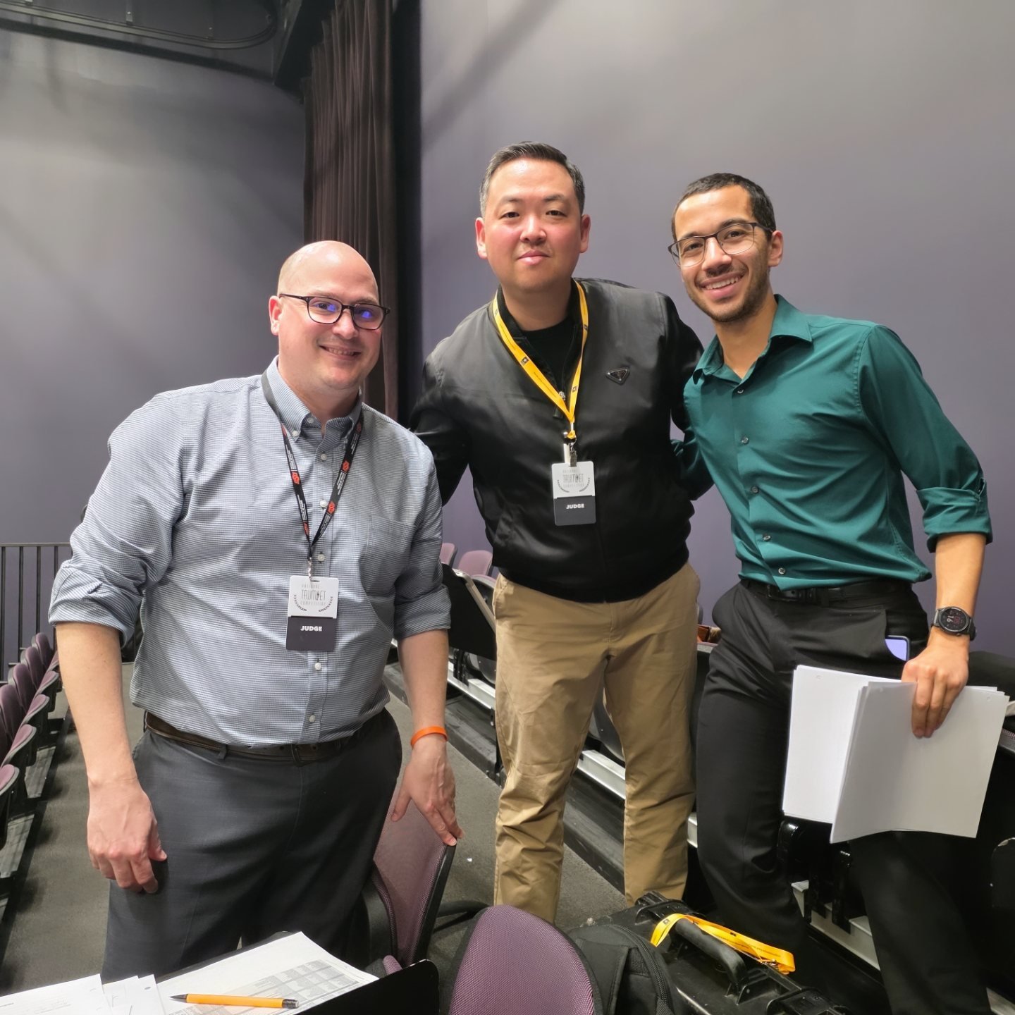 Matthew Kim with fellow judges at NTC