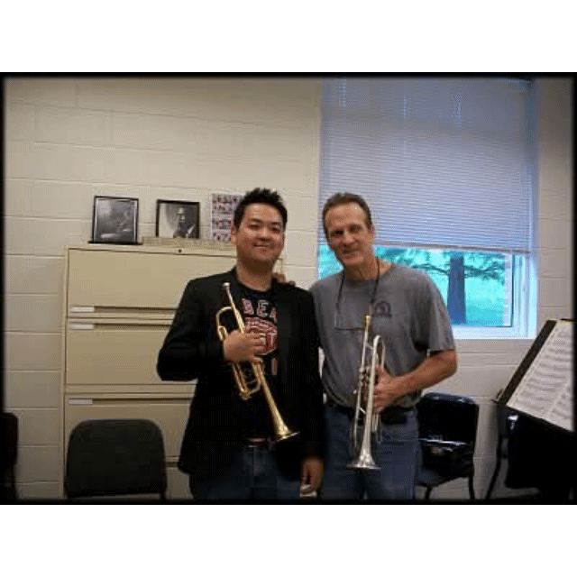 Matthew Kim with trumpet artist